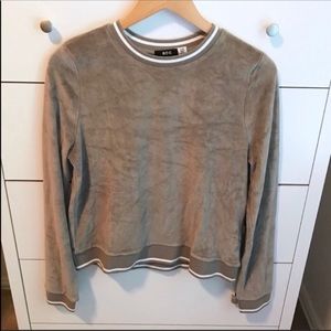 Urban Outfitters Gray Velvet Sweatshirt - Size L